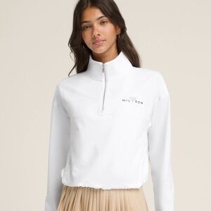 Wilson Women's White Half-Zip Pullover Davenport NWT size Large